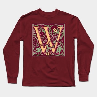 William Morris Vintage Letter W Long Sleeve T-Shirt